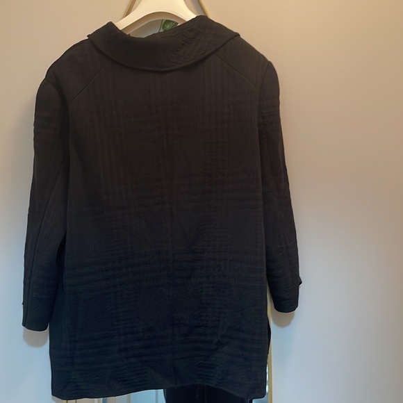 ST JOHN black knit blazer wool blend size 14 - Picture 4 of 10